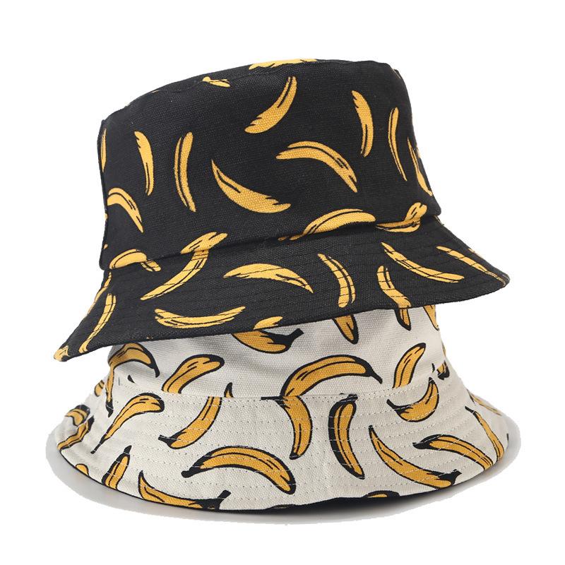 Banana Pattern Bucket Hats Fisherman Caps For Women Gorras