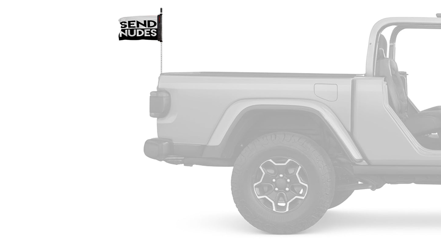 Send Nudes 12"x18" Forever Wave Flag for Jeep Wrangler JLU 4-Door 2018-Present