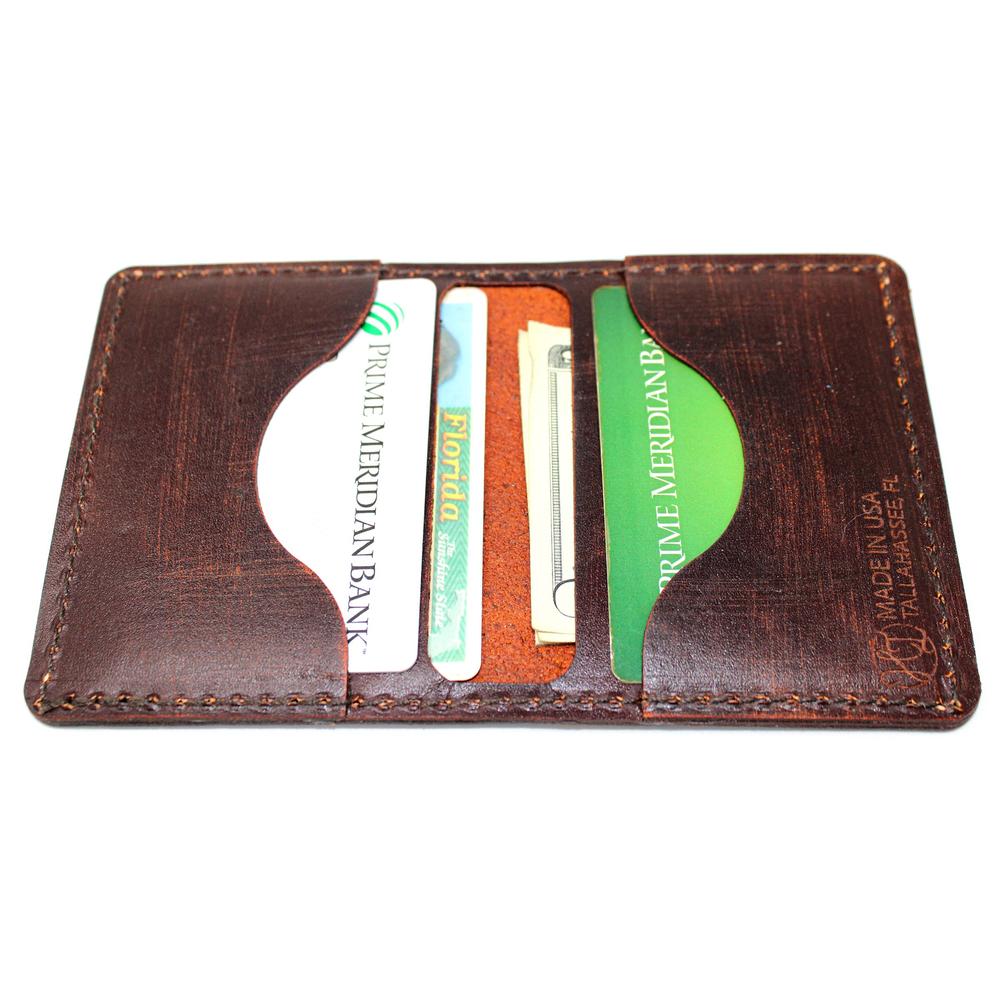 Handcrafted Leather Original Mens Wallet - Twisting Tarpon