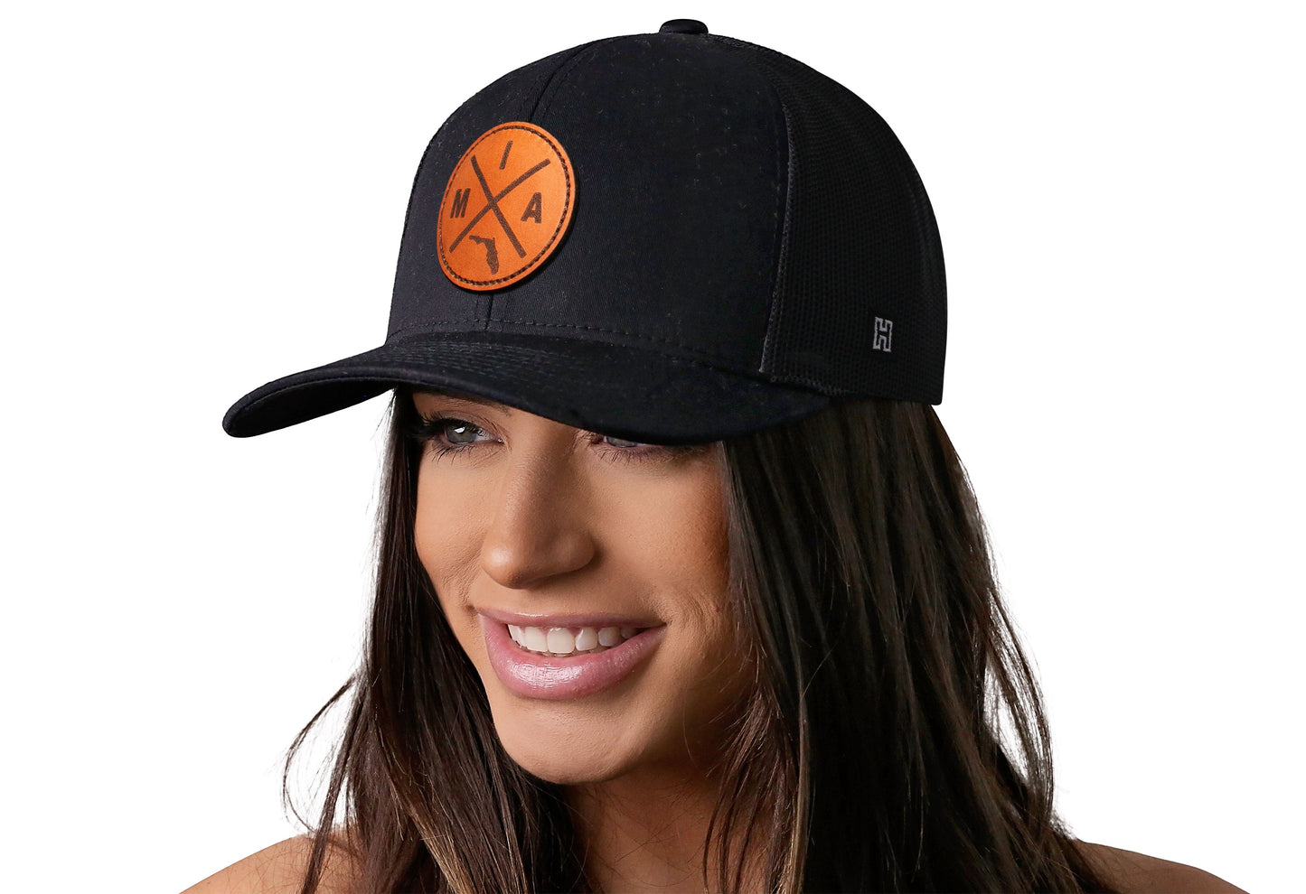 Miami Trucker Hat Leather | MIA X Snapback