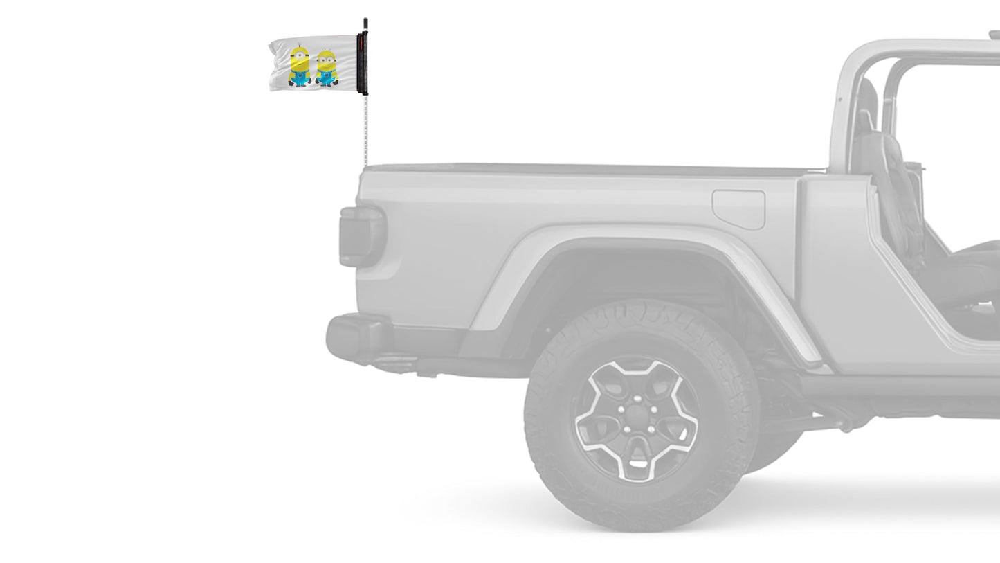 Minions 12"x18" Forever Wave Flag for Jeep Wrangler LJ 2003-2006