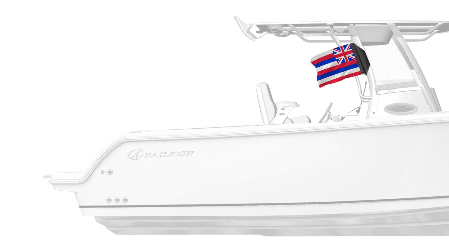 State Flag Hawaii 12"x18" Forever Wave Flag for Boats