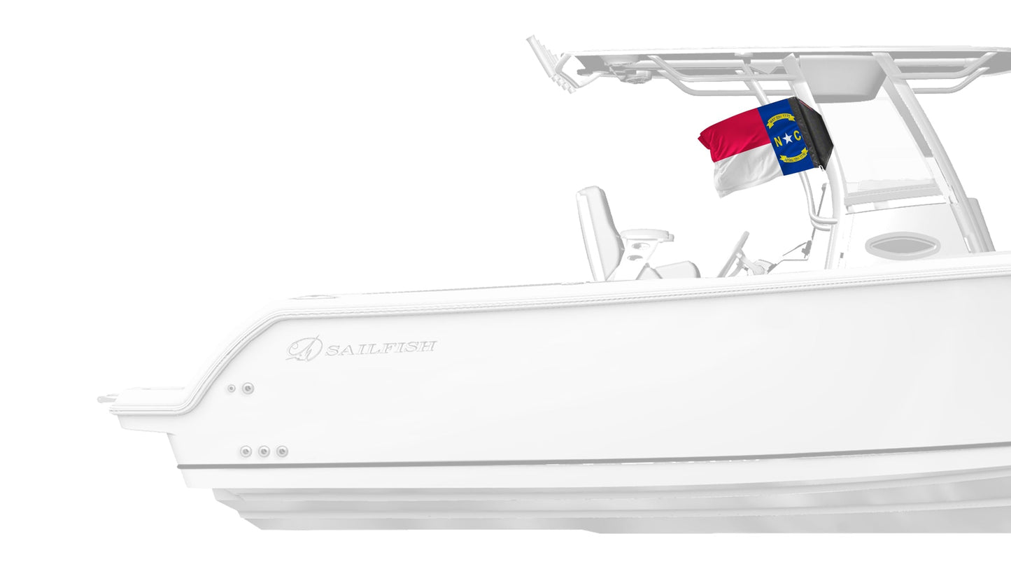 State Flag North Carolina 12"x18" Forever Wave Flag for Boats