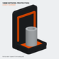 Locked V1 CAD rendering of the 10MM Witness Protection adhesive socket dock