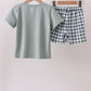 Green Fish Applique Shorts Set