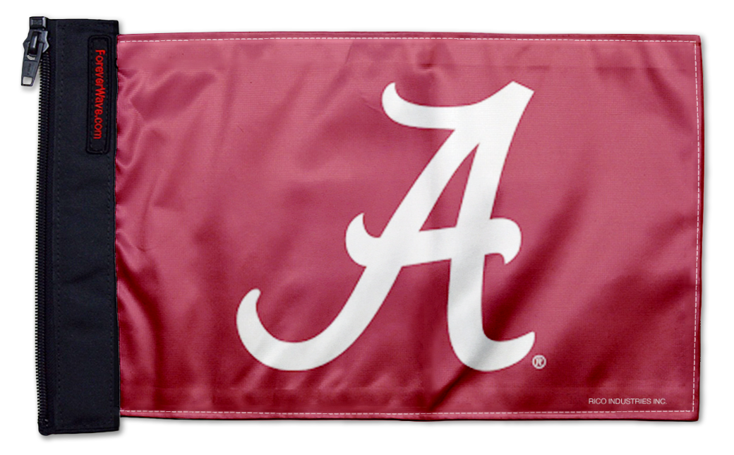 Alabama A  Red11"x17" Forever Wave Flag for Jeep Wrangler JL 2-Door 2018-Present