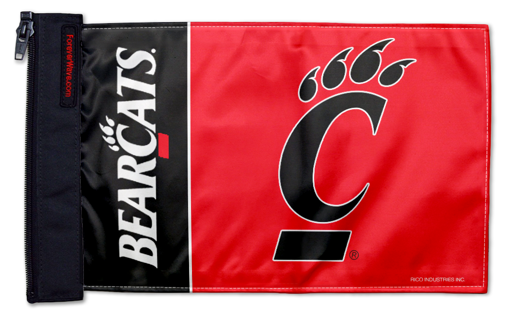 Cincinnati Bearcats 11"x17" Forever Wave Flag for Boats