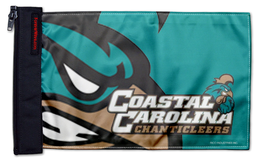 Coastal Carolina 11"x17" Forever Wave Flag for Jeep Wrangler TJ 1996-2006