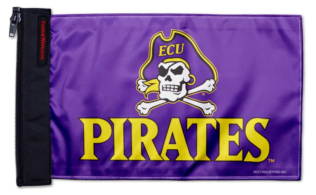 East Carolina 11"x17" Forever Wave Flag for Boats