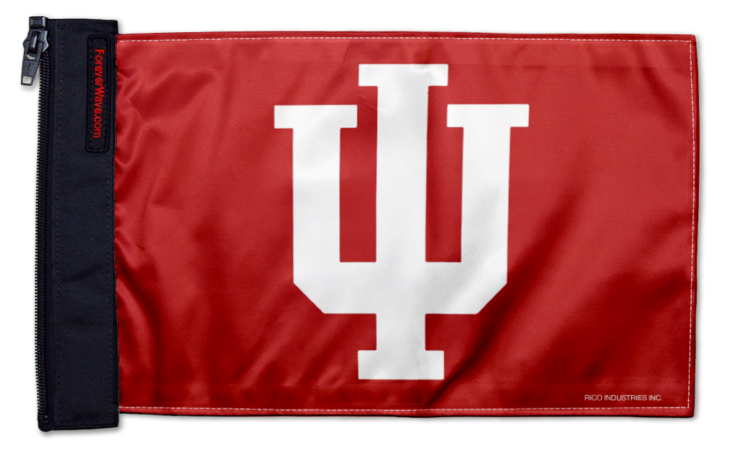 Indiana 11"x17" Forever Wave Flag for Boats