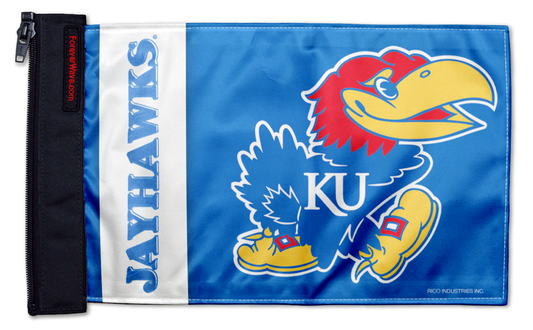 Kansas 11"x17" Forever Wave Flag for Golf Carts