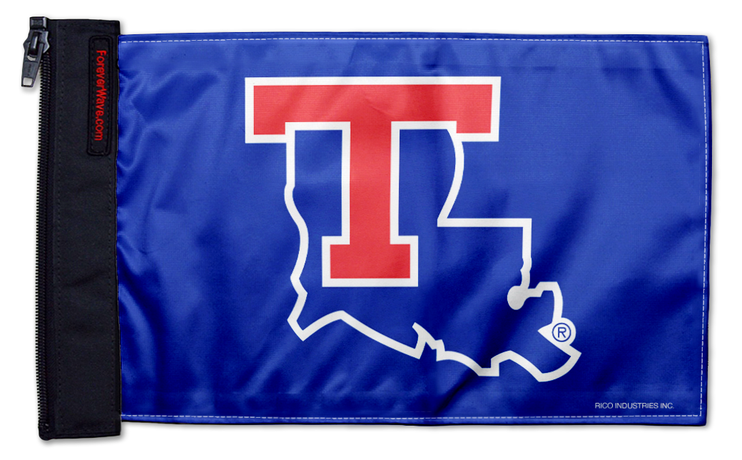 Louisiana Tech 11"x17" Forever Wave Flag for Jeep Wrangler LJ 2003-2006