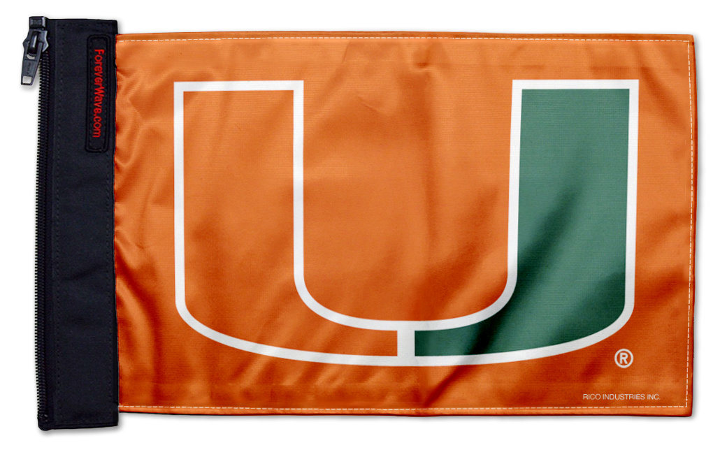 Miami University 11"x17" Forever Wave Flag for Jeep Wrangler JK 2-Door 2007-2018