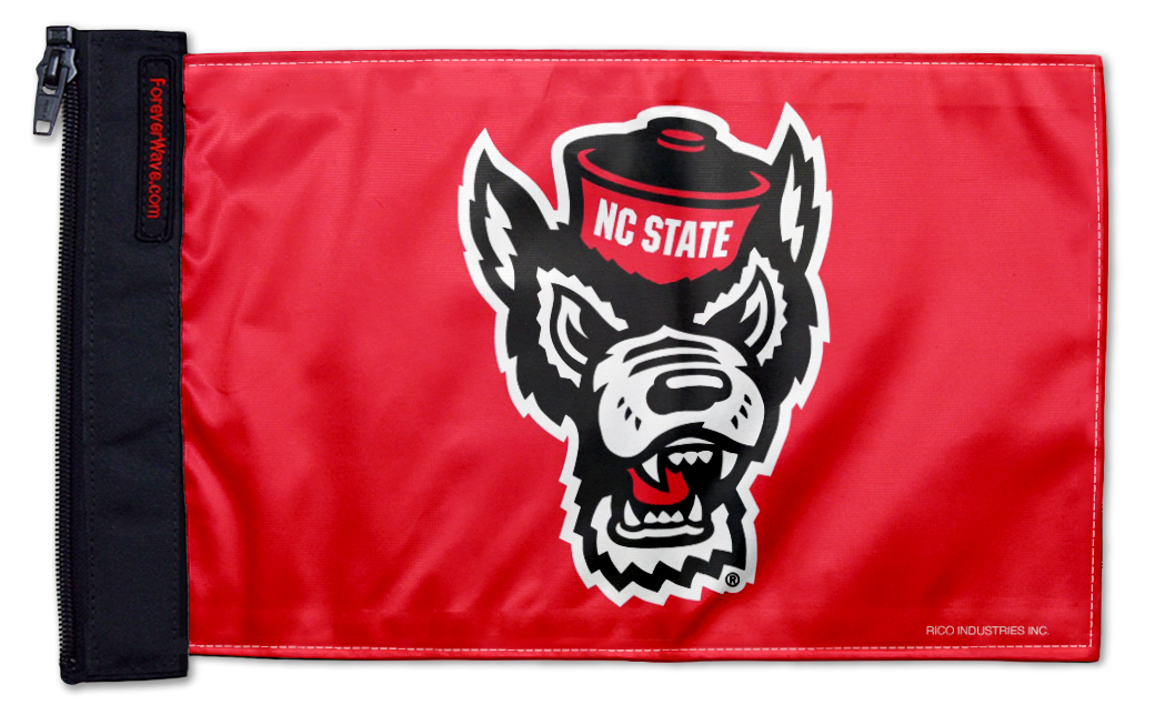 North Carolina State 11"x17" Forever Wave Flag for Golf Carts