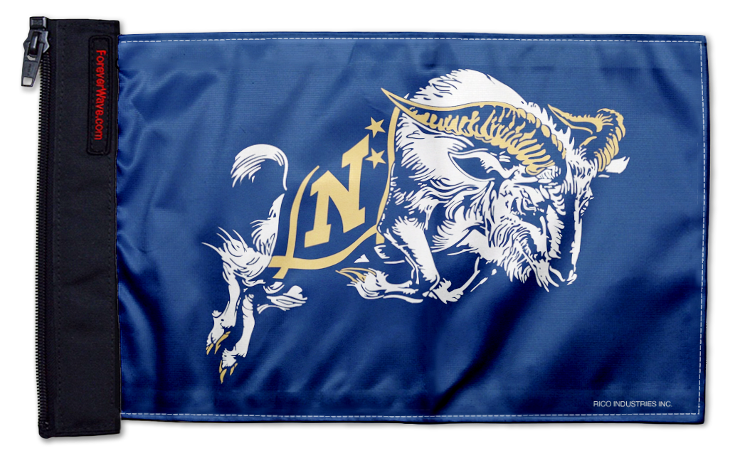 Naval Academy 11"x17" Forever Wave Flag for Golf Carts