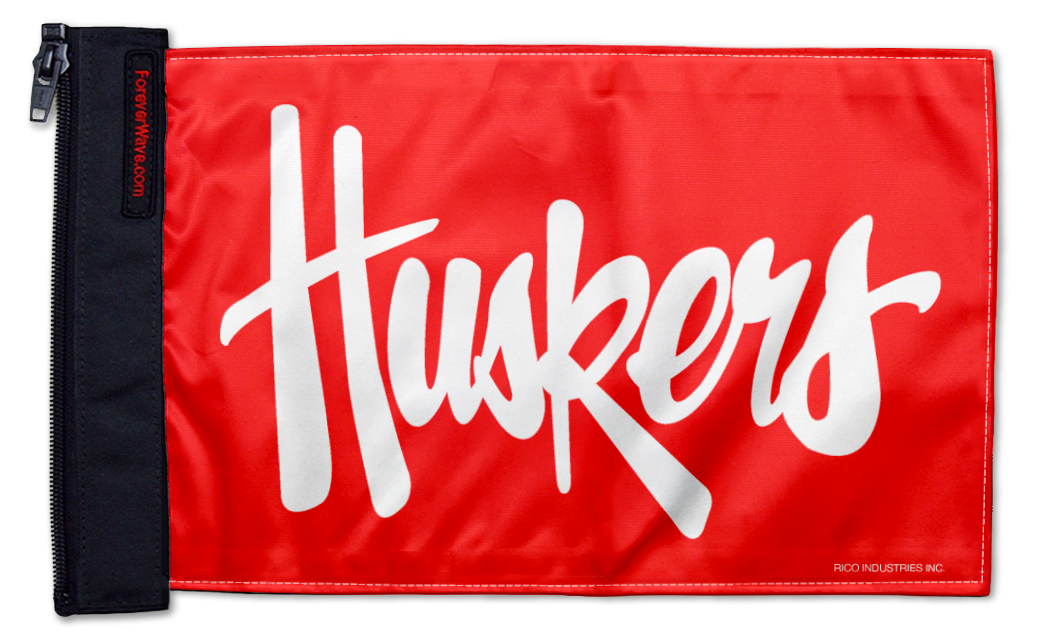 Nebraska 11"x17" Forever Wave Flag for Boats