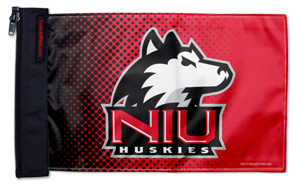 Northern Illinois 11"x17" Forever Wave Flag for Jeep Wrangler JK 2-Door 2007-2018