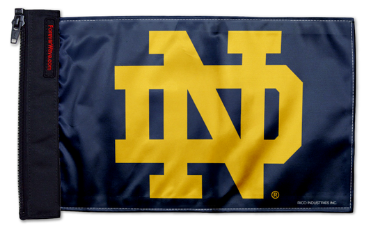 Notre Dame 11"x17" Forever Wave Flag for Boats