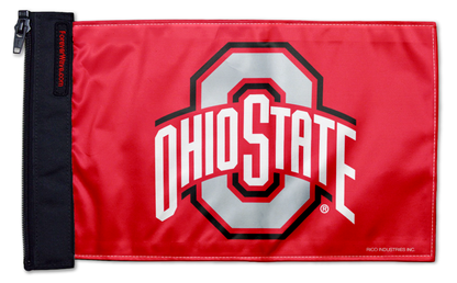 Ohio State Red11"x17" Forever Wave Flag for Jeep Wrangler JK 2-Door 2007-2018
