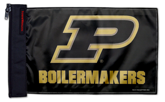 Purdue 11"x17" Forever Wave Flag for Golf Carts