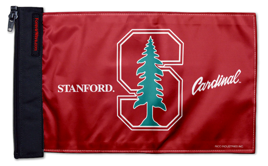 Stanford 11"x17" Forever Wave Flag for Boats