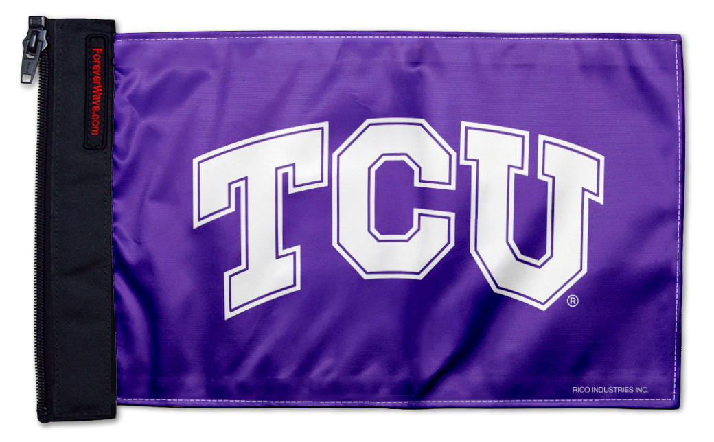 TCU 11"x17" Forever Wave Flag for Jeep Wrangler LJ 2003-2006