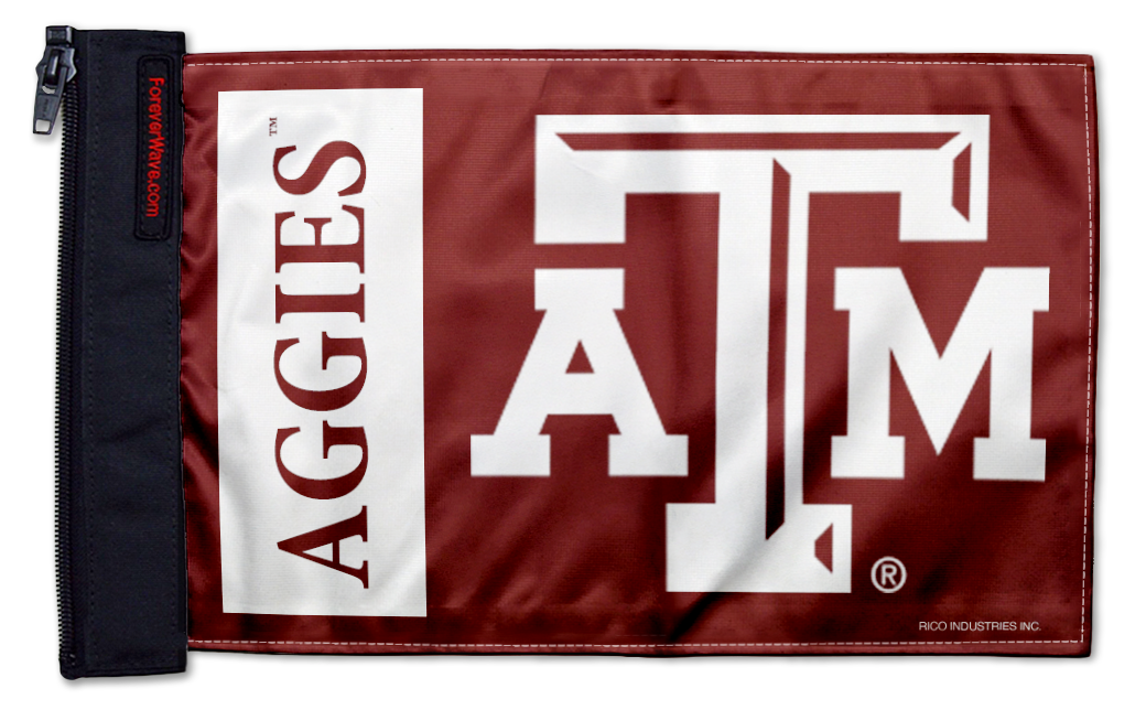 Texas A&M 11"x17" Forever Wave Flag for Golf Carts