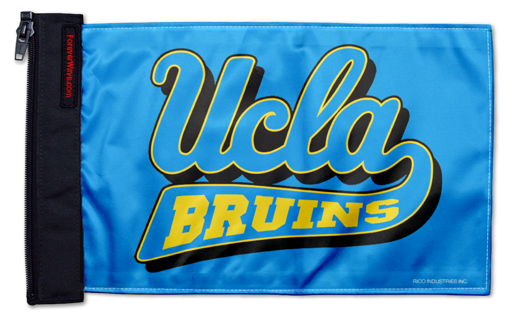 UCLA 11"x17" Forever Wave Flag for Jeep Wrangler JLU 4-Door 2018-Present