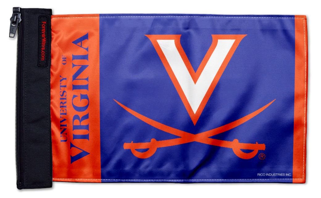 UVA 11"x17" Forever Wave Flag for Boats