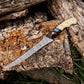 Fishing Fillet & Boning Knife – 13" Damascus Steel with Camel Bone & Rosewood Handle + Leather Sheath