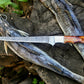 Custom Handmade Damascus Filleting Knife – 13" Camel Bone Handle with Leather Sheath