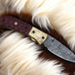 Handmade Damascus Pocket Knife with Micarta Handle