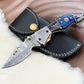 Custom Handmade Damascus Steel Pocket Knife - 3" Blade
