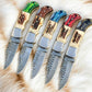 Handmade Damascus Folding Knife | Stag & Exotic Wood