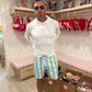 Lainsnow X The Last Mango- Men’s Sunset Beach Broadshorts - Blue Heaven Stripes