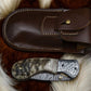 Custom Handmade Damascus Steel Pocket Knife – Sheep Horn