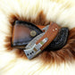 Handmade Damascus Steel Folding Knife with Rosewood Handle