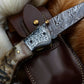 Custom Handmade Damascus Steel Pocket Knife – Sheep Horn