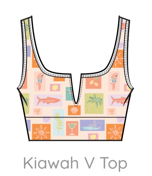 Lainsnow X The Last Mango - Kiawah Top- Postcards From Paradise