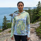Acadia National Park Map UltraLight Sunshirt Hoodie – UPF 50+