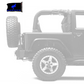 Bucking Bronco 12"x18" Forever Wave Flag for Jeep Wrangler JKU 4-Door 2007-2018