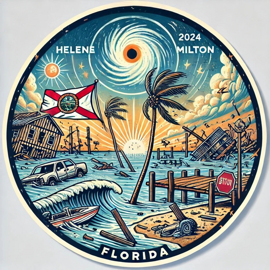 Hurricane Helene and Milton 2024 Commemorative Stockers