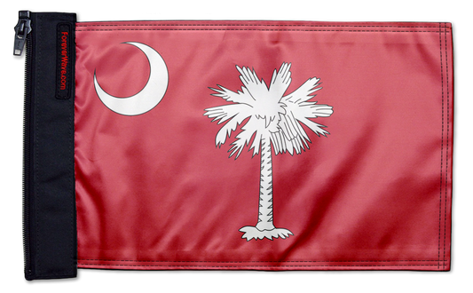 State Flag South Carolina Big Red 12"x18" Forever Wave Flag for Golf Carts