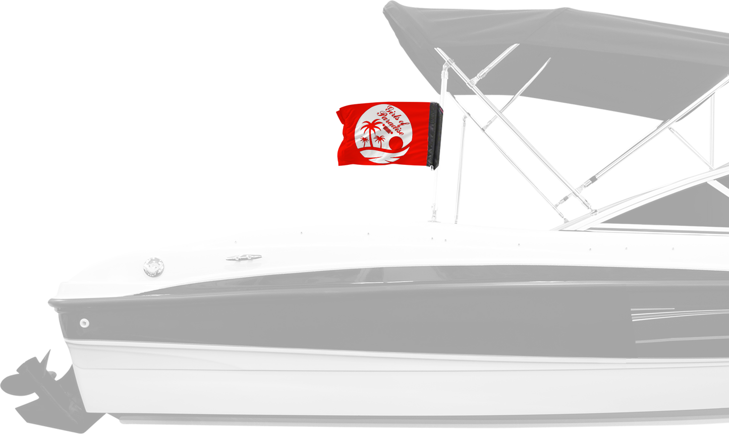 Girls Of Paradise 12"x18" Forever Wave Flag for Boats
