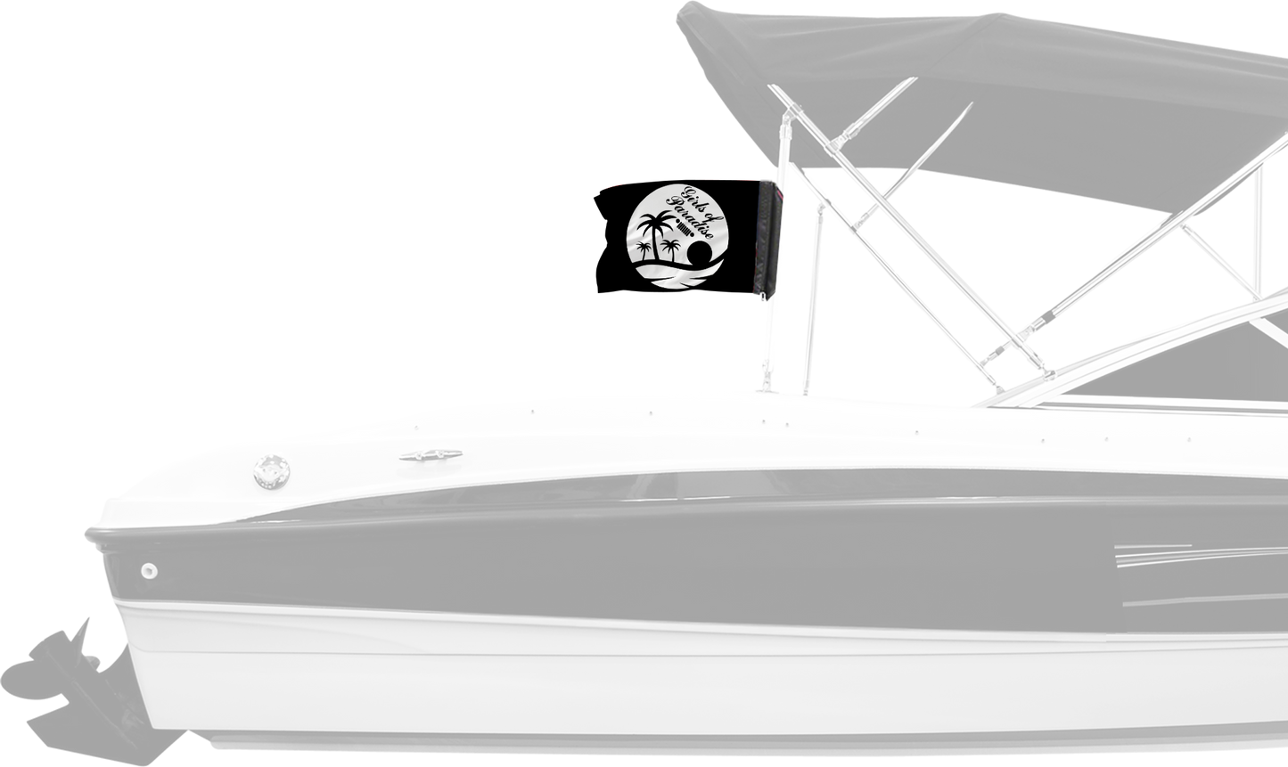 Girls Of Paradise 12"x18" Forever Wave Flag for Boats
