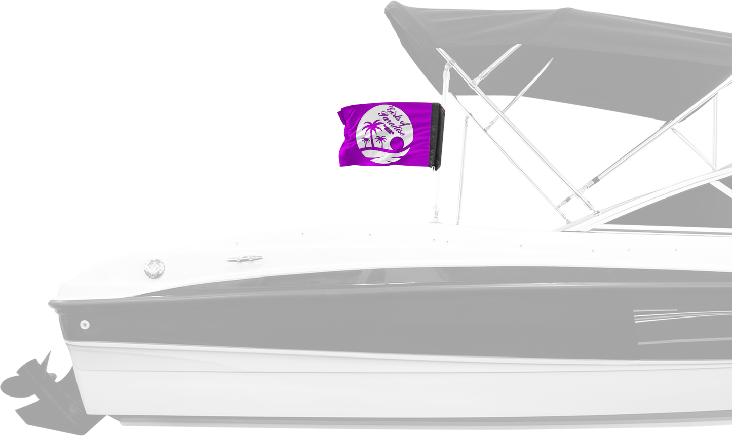 Girls Of Paradise 12"x18" Forever Wave Flag for Boats
