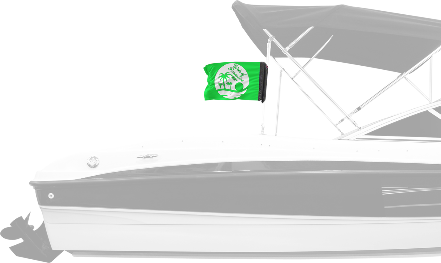 Girls Of Paradise 12"x18" Forever Wave Flag for Boats