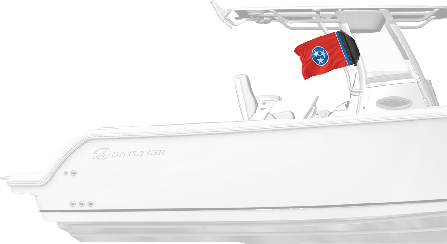State Flag Tennessee 12"x18" Forever Wave Flag for Boats