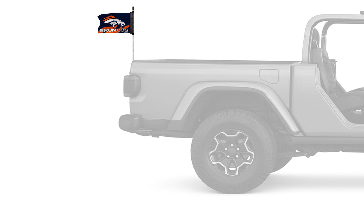 Denver Broncos 11"x17" Forever Wave Flag for Jeep Wrangler TJ 1996-2006