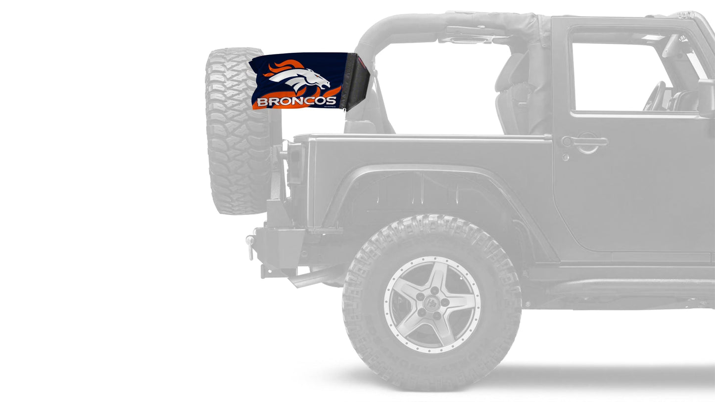 Denver Broncos 11"x17" Forever Wave Flag for Jeep Wrangler LJ 2003-2006